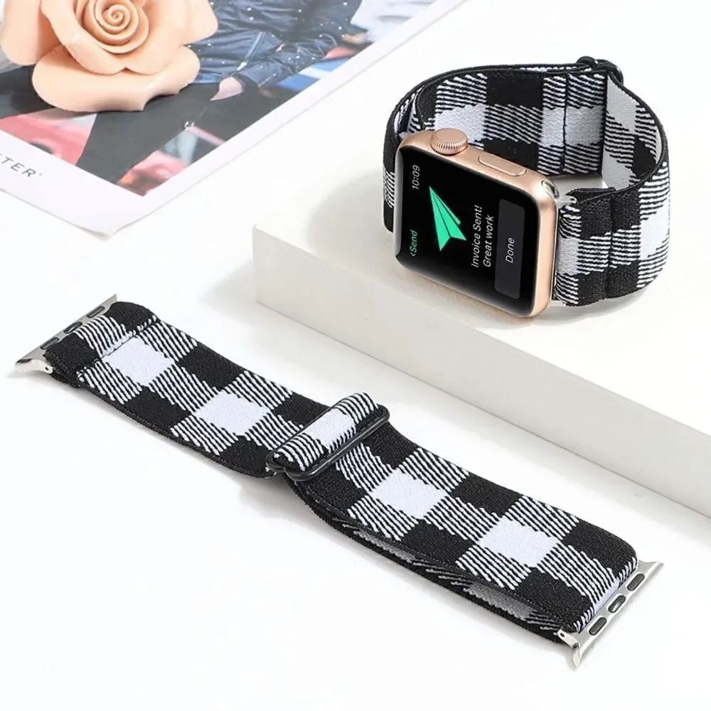 Checkered Stretchy Loop Band for Apple Watch - Picture 5 of 5